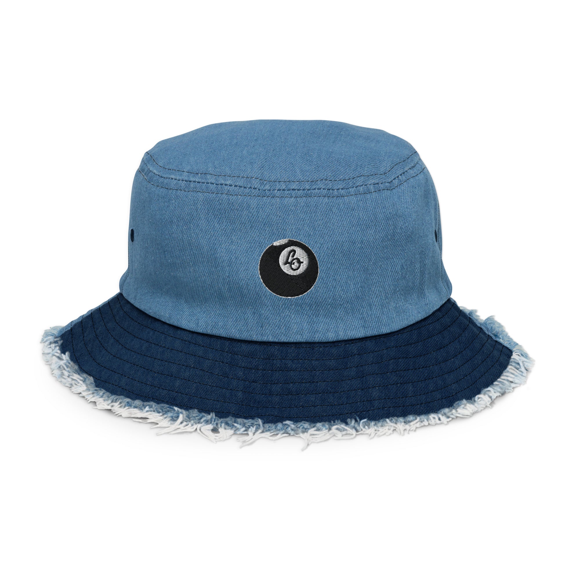 LO Ball Distressed Denim Bucket Hat