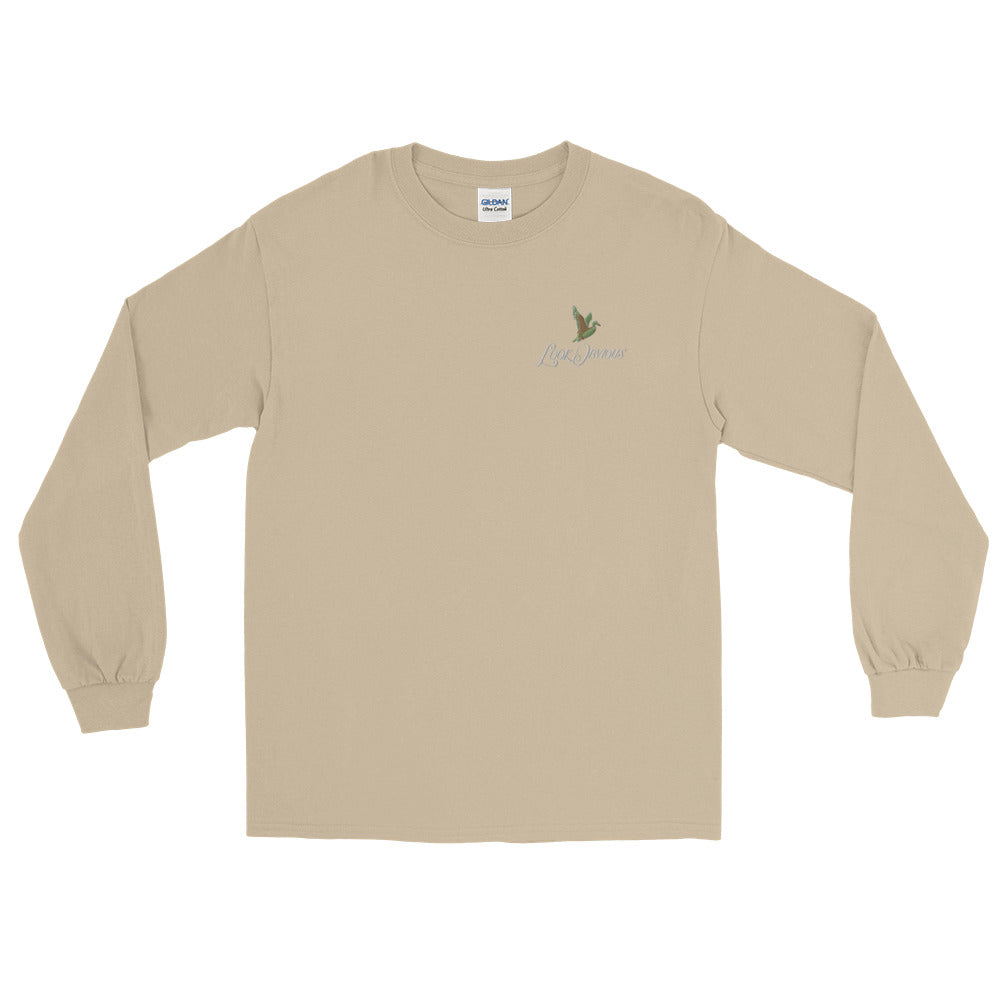 Duck Embroidered Men’s Long Sleeve Shirt