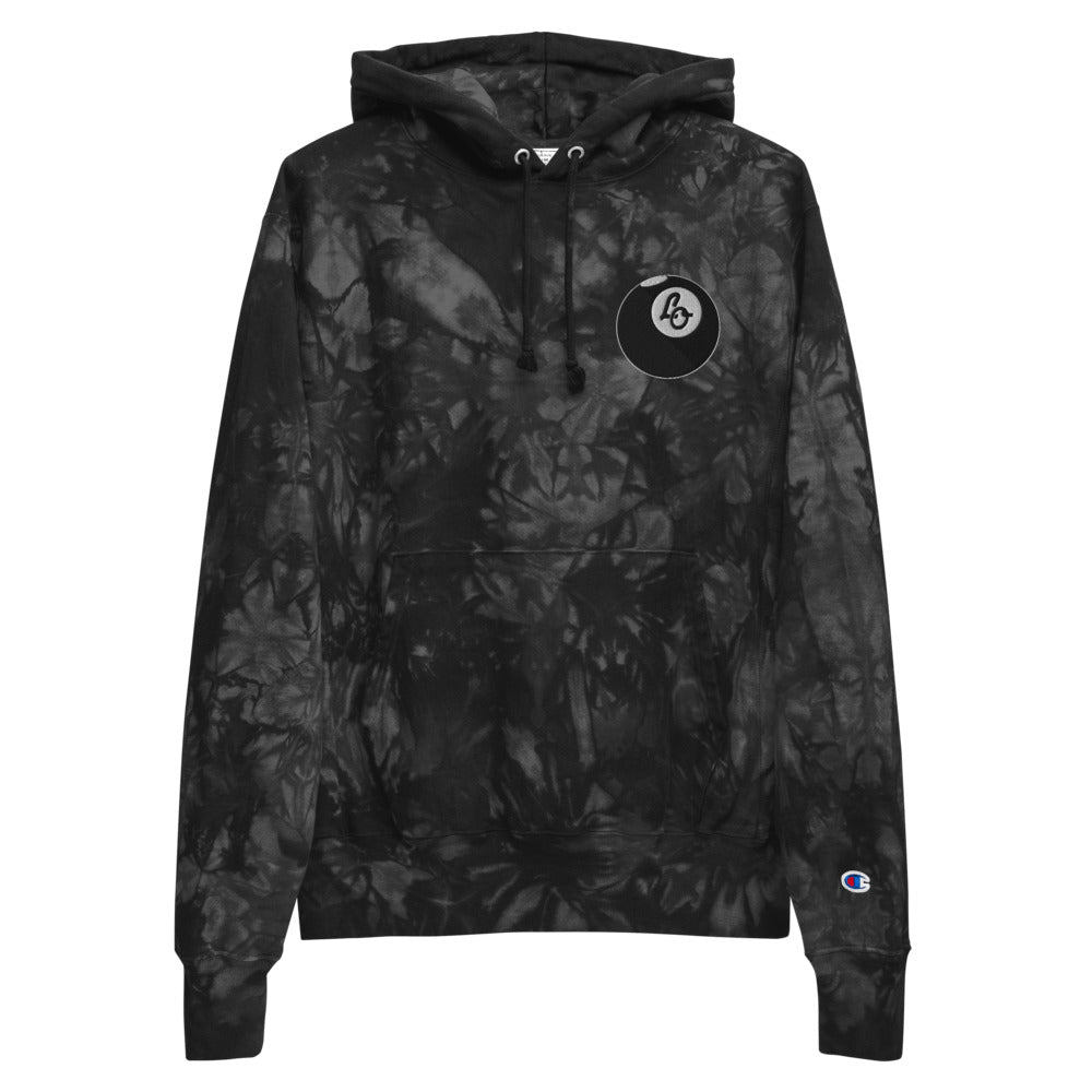 LO Ball Embroidered Unisex Champion tie-dye hoodie