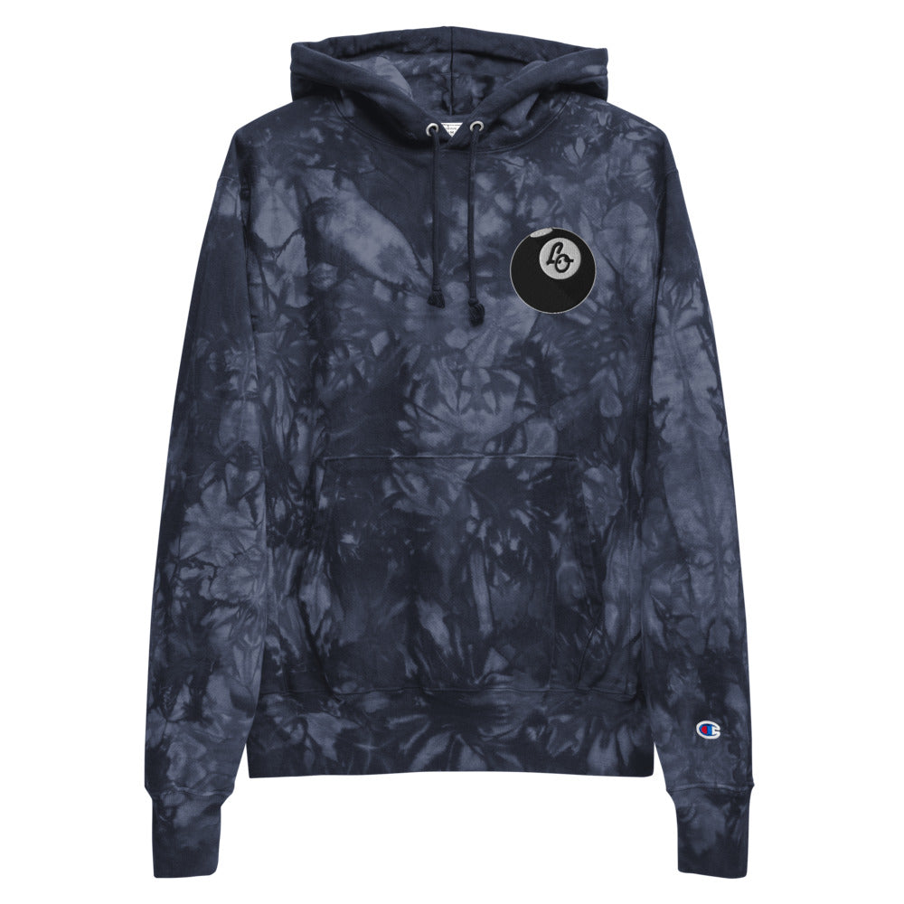 LO Ball Embroidered Unisex Champion tie-dye hoodie