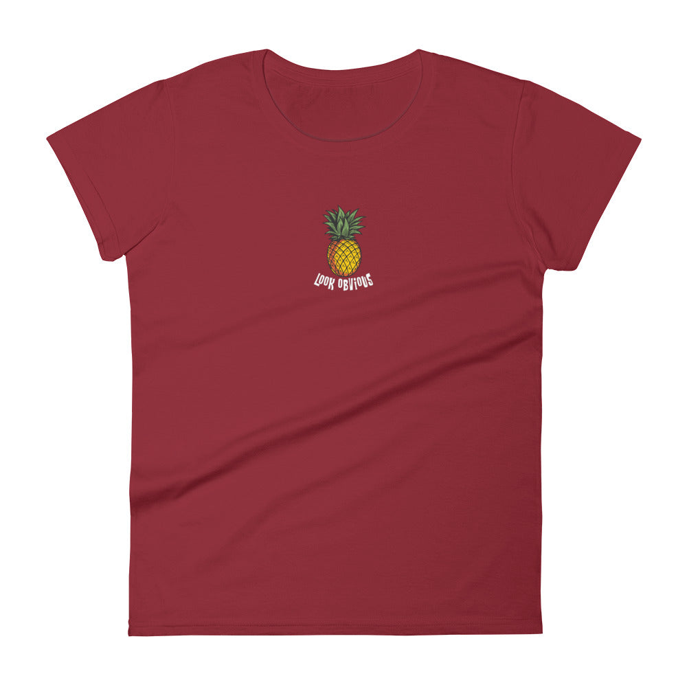 Pineapple Embroidered Women's T-shirt