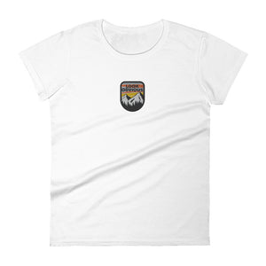 Retro Mountain Embroidered Women's T-shirt