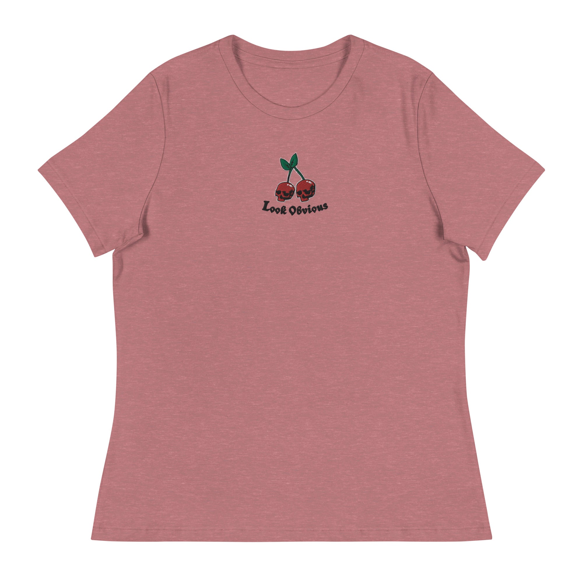 Cherries Women's Embroidered T-Shirt