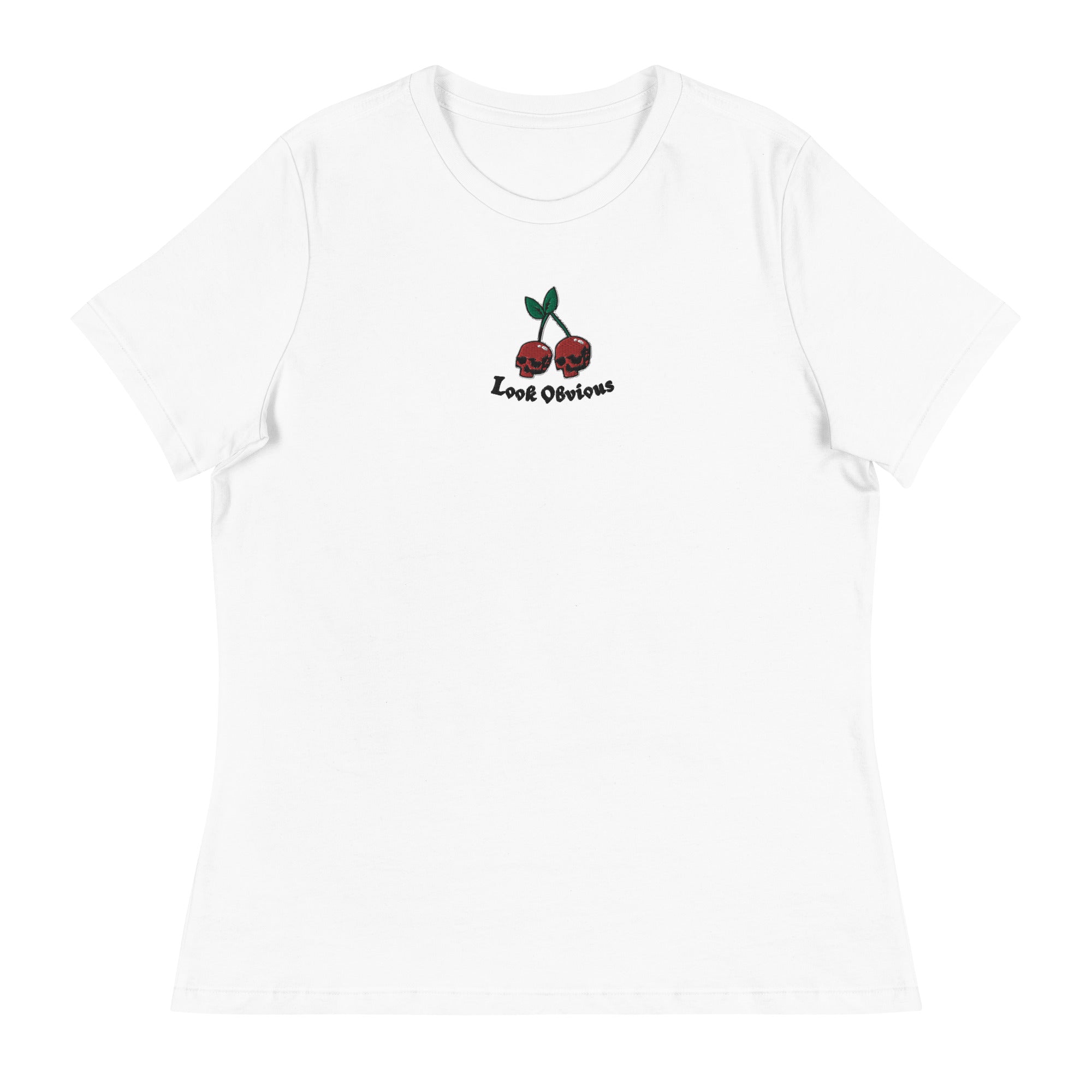 Cherries Women's Embroidered T-Shirt